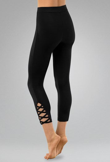 Plus Size, Capri Yoga Leggings (Black) | Village Trends Boutique